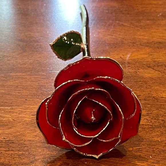 Steven Singer -24k Gold Dipped Red Rose - Picture 5 of 5